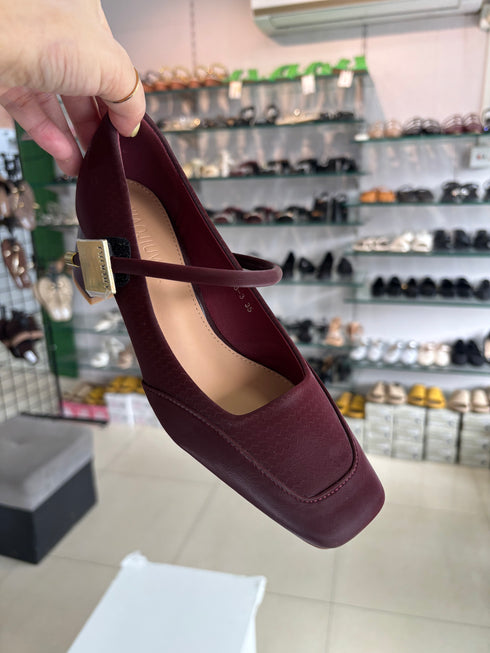 Close Toe Slid On Block Heels